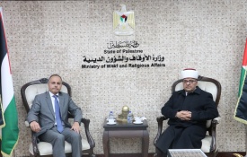البكري يلتقي السفير سليمان ويشيد بدور مصر الداعم للقضية الفلسطينية