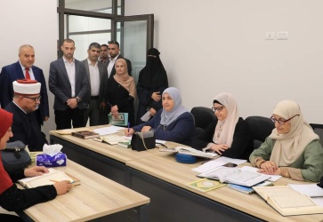 صور// خلال تفقد سماحة الشيخ حاتم البكري وزير الأوقاف والشؤون الدينية سير امتحان تجويد القرآن الكريم وتلاوته-الدورة المتقدمة-. 