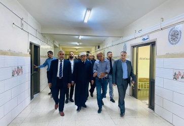 صور //وزير الأوقاف والشؤون الدينية يتفقد دار الايتام  الإسلامية الصناعية و مؤسسة إحياء التراث الإسلامية"ميثاق" في العيزرية.