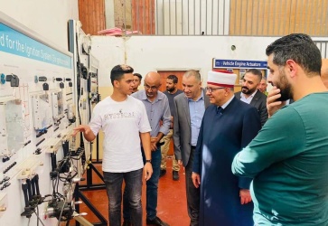 صور //وزير الأوقاف والشؤون الدينية يتفقد دار الايتام  الإسلامية الصناعية و مؤسسة إحياء التراث الإسلامية"ميثاق" في العيزرية.