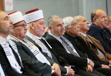 وزير الأوقاف والشؤون الدينية سماحة الشيخ حاتم البكري خلال إحتفال الملتقى الأول لكلية الدعوة الإسلامية