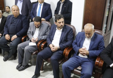 خلال زيارة سماحة الشيخ حاتم البكري وزير الأوقاف والشؤون الدينية والوفد المرافق لجنة الحج في قطاع غزة