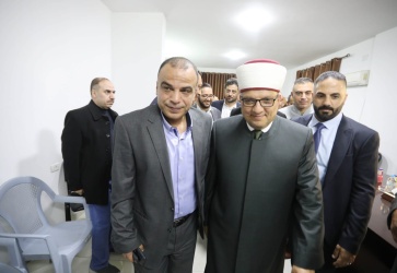 خلال زيارة سماحة الشيخ حاتم البكري وزير الأوقاف والشؤون الدينية والوفد المرافق لجنة الحج في قطاع غزة