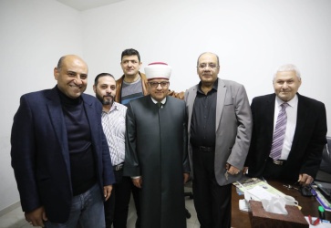 خلال زيارة سماحة الشيخ حاتم البكري وزير الأوقاف والشؤون الدينية والوفد المرافق لجنة الحج في قطاع غزة