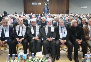 وزير الأوقاف والشؤون الدينية سماحة الشيخ حاتم البكري خلال إحتفال الملتقى الأول لكلية الدعوة الإسلامية