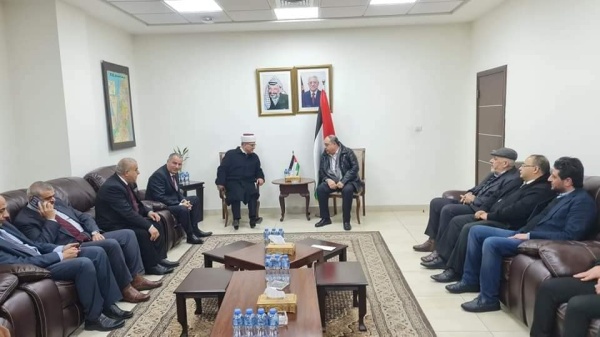 محافظ نابلس يستقبل وزير الأوقاف ضمن زيارة لاحياء ذكرى الاسراء والمعراج