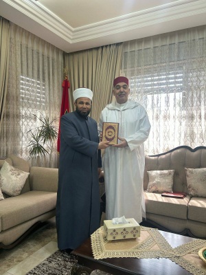 خلال لقاء وزير الأوقاف والشؤون الدينية سماحة الشيخ الدكتور محمد مصطفى نجم، اليوم، سفير المملكة المغربية لدى دولة فلسطين
